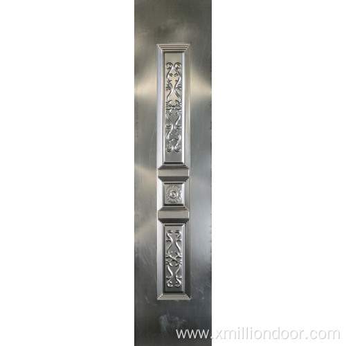 Decorative metal door panel